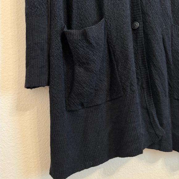 Eileen Fisher 100% Wool Cardigan Sweater Black Xl - Picture 11 of 13